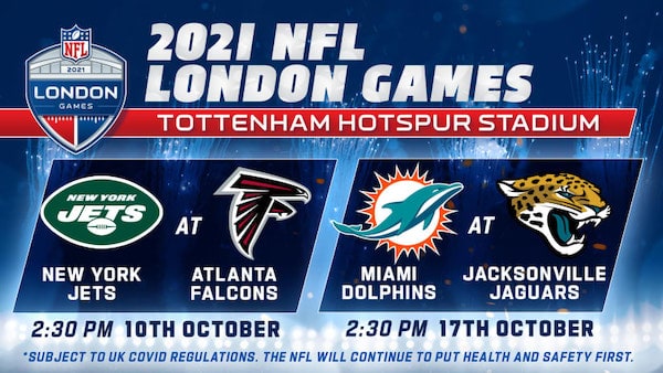 הגרפיקה של משחקי NFL לונדון 2021