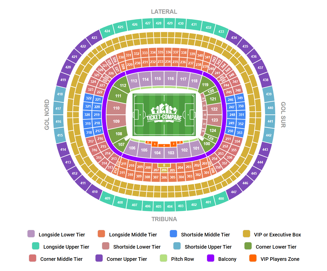 קאמפ נואו Seating Plan
