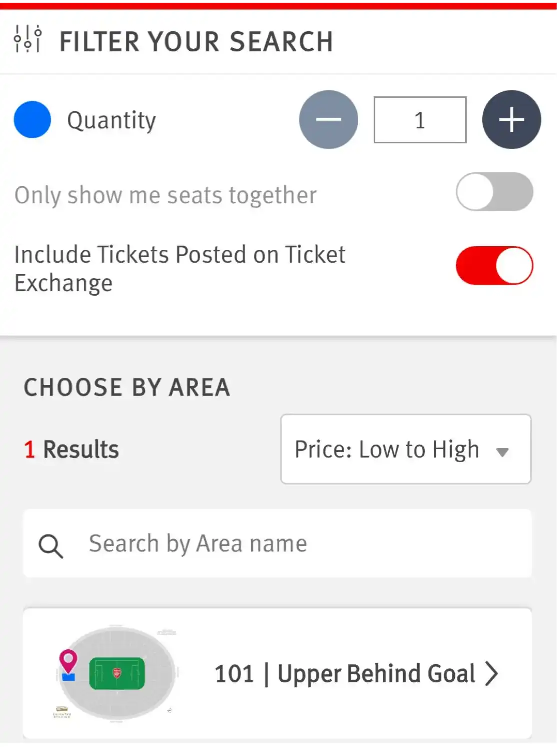 צילום מסך של חיפוש