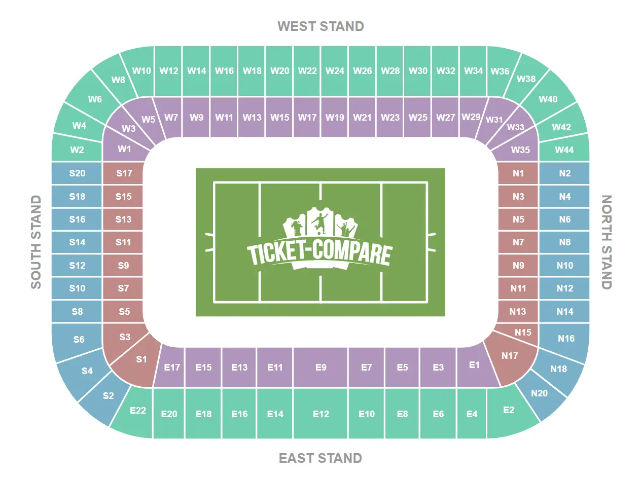 מפת הישיבה של Murrayfield