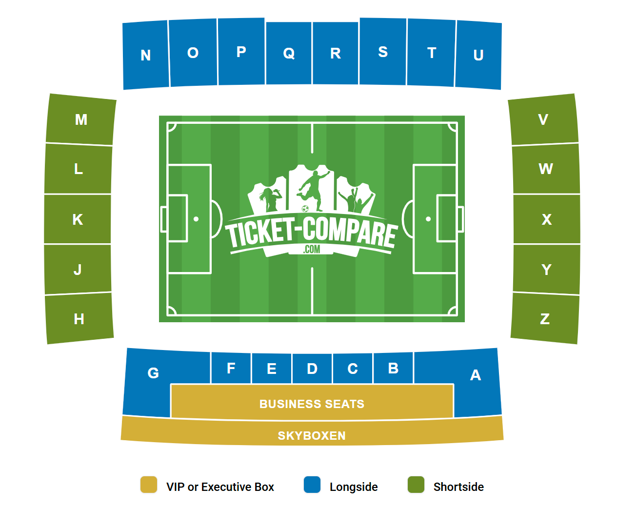 מפת הישיבה של Stadion Galgenwaard
