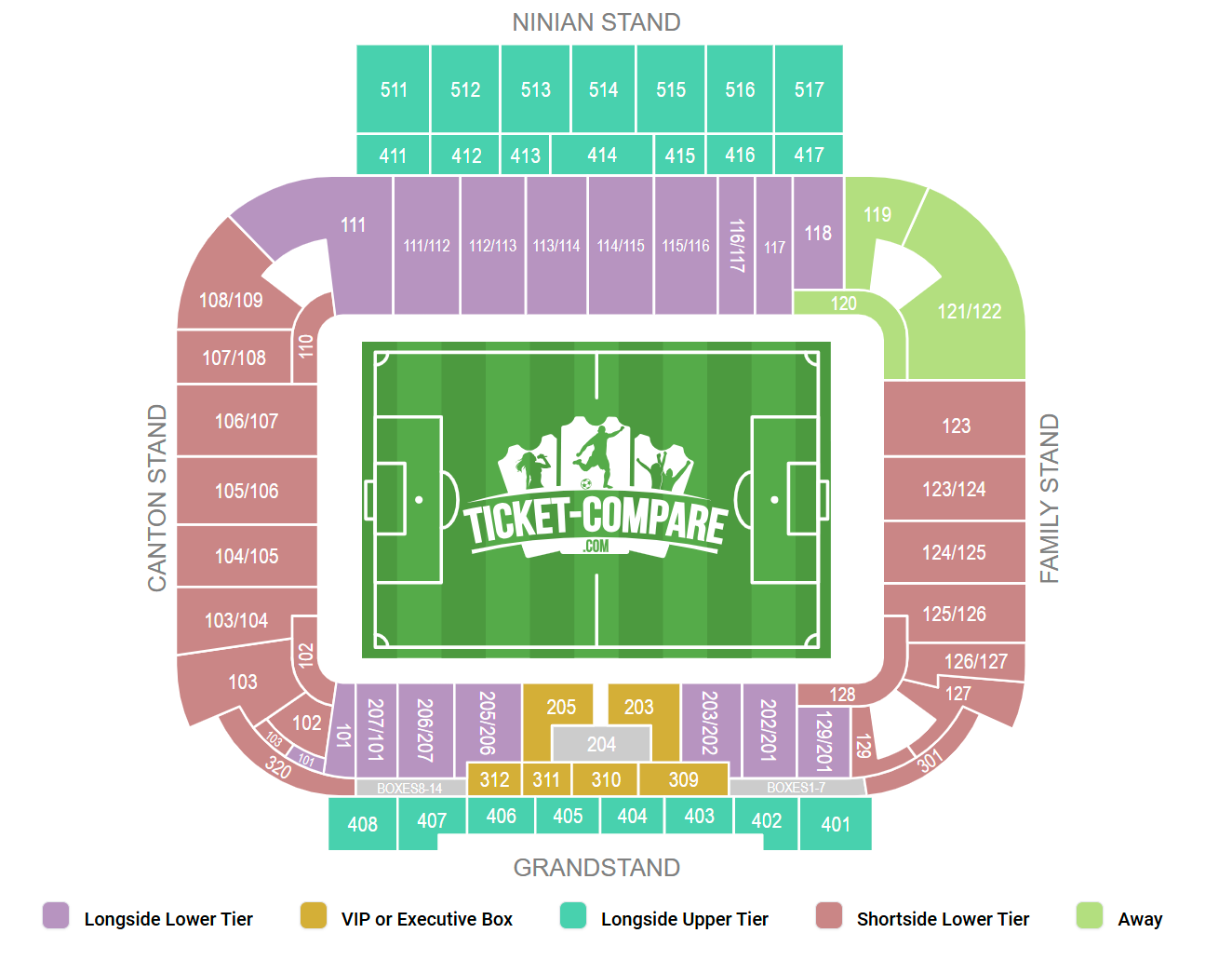 אצטדיון קארדיף סיטי Seating Plan