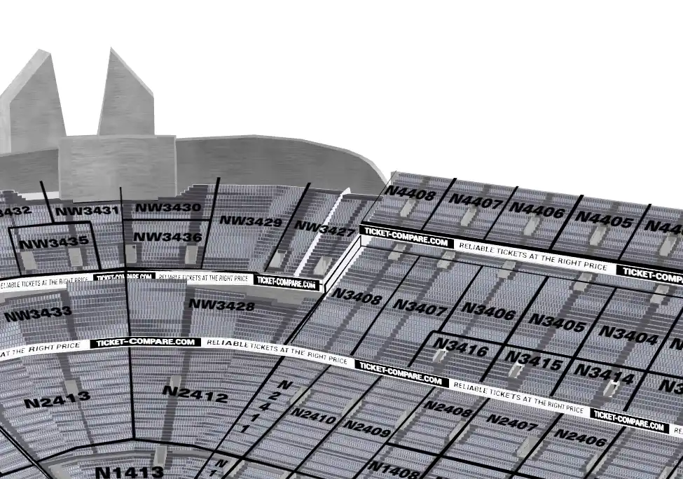 Screenshot of Old Trafford Seating plan 3D render